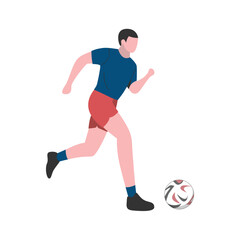 Dynamic Vector Illustration of Soccer Player in Action
