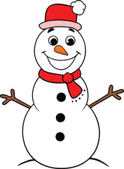 Merry christmas santa cheerful cartoon face vector illustration