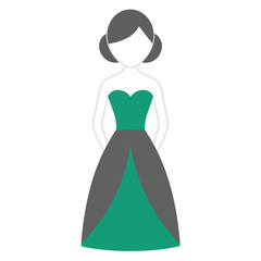 Girls Fashion Dress Vector Art Illustration Design