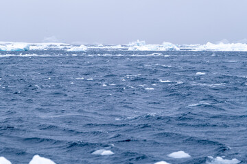 Antarctica view. Seascape and landscape. Southern ocean, glacier
