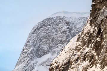 Antarctica mountains and ocean. South Pole. Antarctica seascape