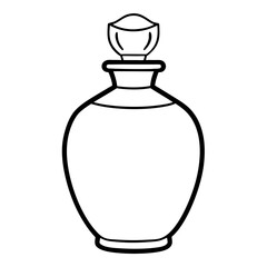 Elegant luxury perfume bottle vector artwork illustration, perfect for beauty and fashion branding, packaging design, and digital decor. Ideal for high-end, stylish, and modern printable graphics.
