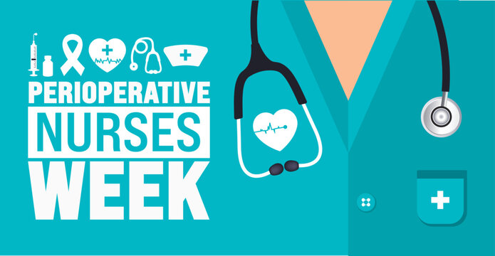 Perioperative Nurses Week background or banner design template is observed every year in November. Holiday concept. Template for card, poster, placard, template.