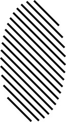 Oval striped object shape design element vector