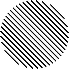 Circle striped object shape design element vector