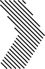 Chevron striped object shape design element vector