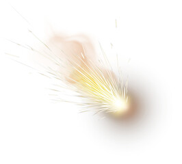 Yellow sparkling light effects 