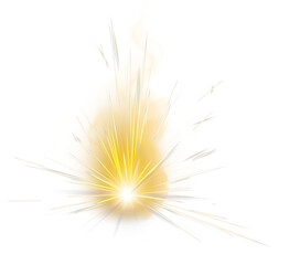 Yellow sparkling light effects 