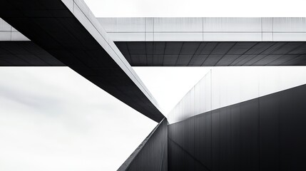 Minimalistic Abstract Architecture Desktop Wallpaper with Clean Lines and Geometric Shapes in a Monochromatic Palette.
