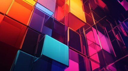 Fototapeta premium Abstract Colorful Geometric Background.
