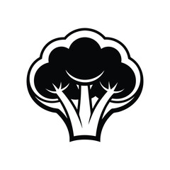 new black and white fruits, vegetables, icon vector logo design 