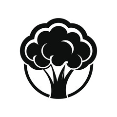 new black and white fruits, vegetables, icon vector logo design 