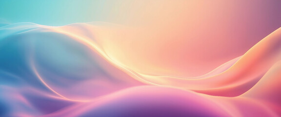 Obraz premium Dreamy subtle and soothing the senses concept, Soft flowing colorful pastel waves, Wavy colorful backdrop