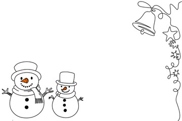 snowman with a gift