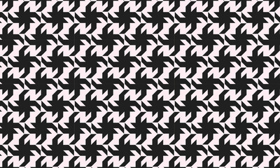 Abstract Geometric Pattern. Black Angular Shapes on Soft Pink Background. Modern Seamless Art for Digital Downloads, Wallpapers, Textiles, Scrapbooking & DIY Craft Projects