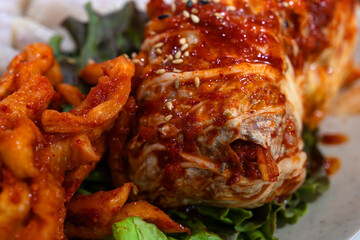 Kimchi in Bossam, a Korean cuisine