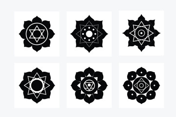 Beautiful Mandala Art Vector Illustration Design Image Set