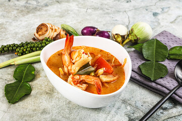 Tom Yum soup with prawn