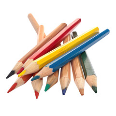 Fototapeta premium color pencils isolated on white background