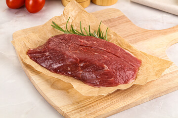Raw beef meat uncocked steak