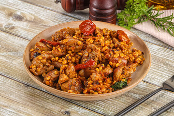 Rasted chicken meat with ptitim