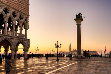 sunset at Piazza San Marco 