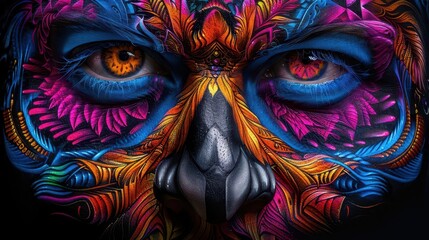 Naklejka premium Urban Art Festivals, vibrant colors, dynamic scenes, street setting, photography