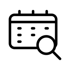 Search Calendar, Magnifier, Time And Date, Magnifying Glass With Calendar