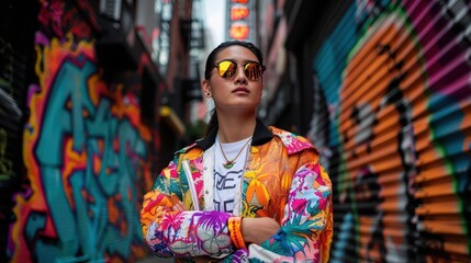 Obraz premium Urban Street Fashion Photography Workshops, vibrant colors, cityscapes, dynamic scenes, photography