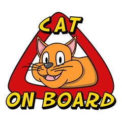 Amico a bordo - Gatto a bordo - Adesivo per automobile