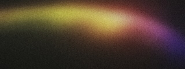 Fototapeta premium A curved arc of light with a gradient blending from lime to violet, noise texture effect