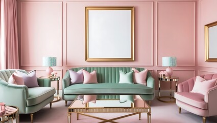 minimalist interior living room with White wall mockup. cozy minimalism living room with comfort sofa,