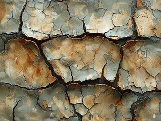 Cracked Paint Texture: Abstract Background