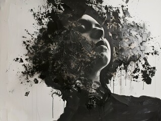 Abstract Portrait in Black and White: A Study of Expression