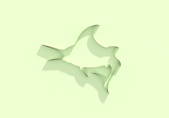 Fototapeta premium Sailfish, swordfish, marlin icon. Seafood shop logo, signboard. Restaurant menu, fish market, banner, poster design template. Fresh seafood. Fishing trophy. 3D render