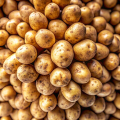 close up of a pile of potatoes
