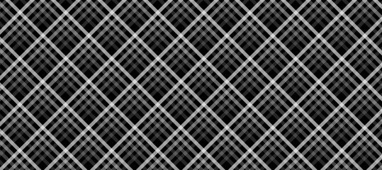 Black and white diagonal plaid background