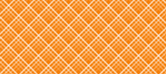 Orange and white diagonal plaid background