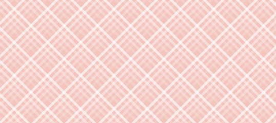 Pink and white diagonal plaid background