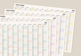 Clean Year Planner Layout