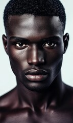 Close-up portrait of a black man.