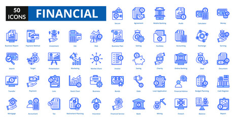 Financial icon collection set
