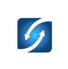 Abstract square arrows logo vector symbol design 