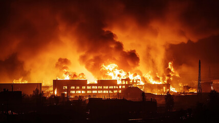 Obraz premium fire in the factory