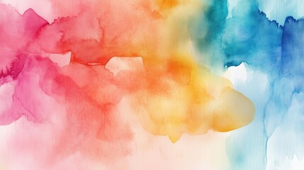 Fototapeta premium Colorful abstract watercolor painting with vibrant hues and soft textures