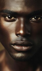 Fototapeta premium Close-up portrait of a man's face.