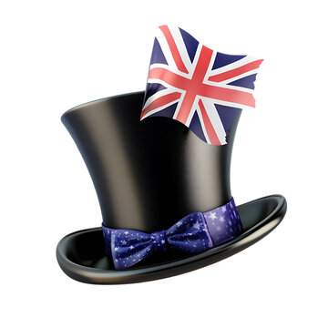 recommend clip art: Australia day flag in top hat isolated transparent background