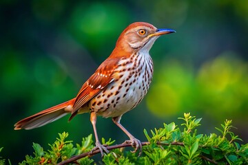 Fototapeta premium Majestic State Bird of Georgia Perched on a Branch Surrounded by Lush Greenery and Blue Sky