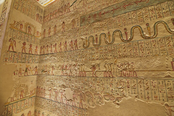 Fototapeta premium Tomb of Rameses V and VI (KV9) in Valley of the Kings, Luxor, Egypt