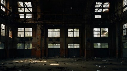 Obraz premium Rusting Giants: Abandoned Industrial Factories in Decay